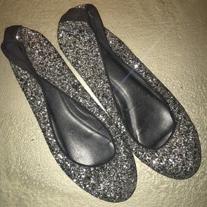 I crew sparkle flats 9